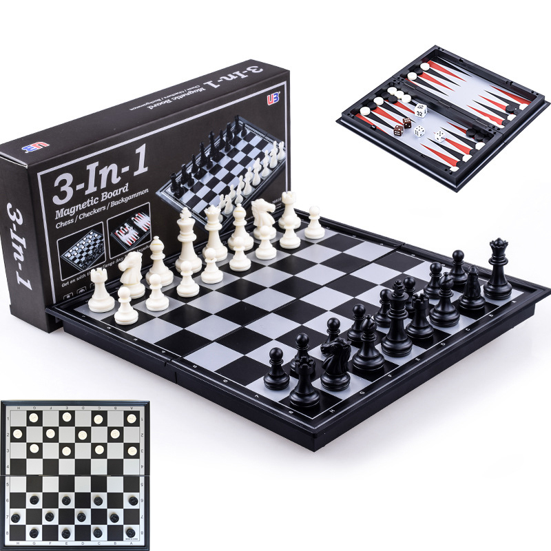 Board Game Zenith - Складные магнитные шахматы 25 см, шашки,