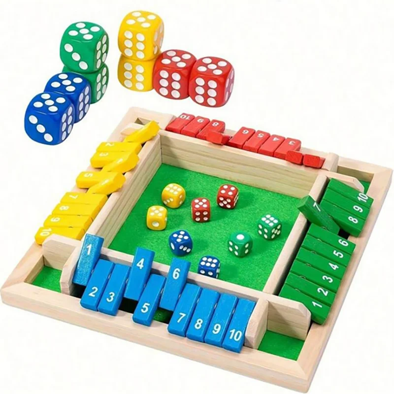 Board Game Instruction - Классическая 4-сторонняя деревянная настольная игра с
