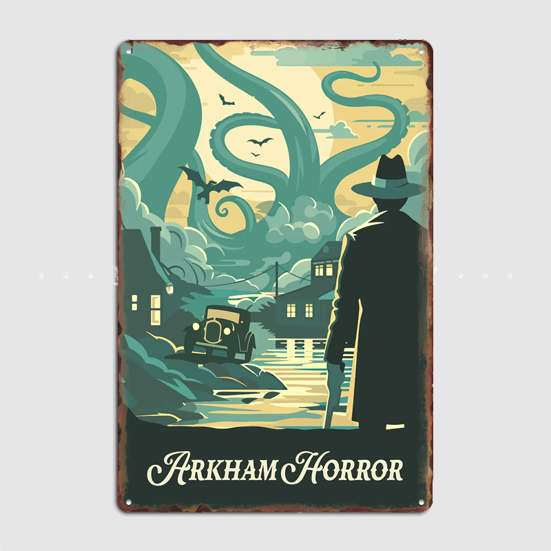 Металлическая табличка-постер  – обзор и цена Board Game Horror