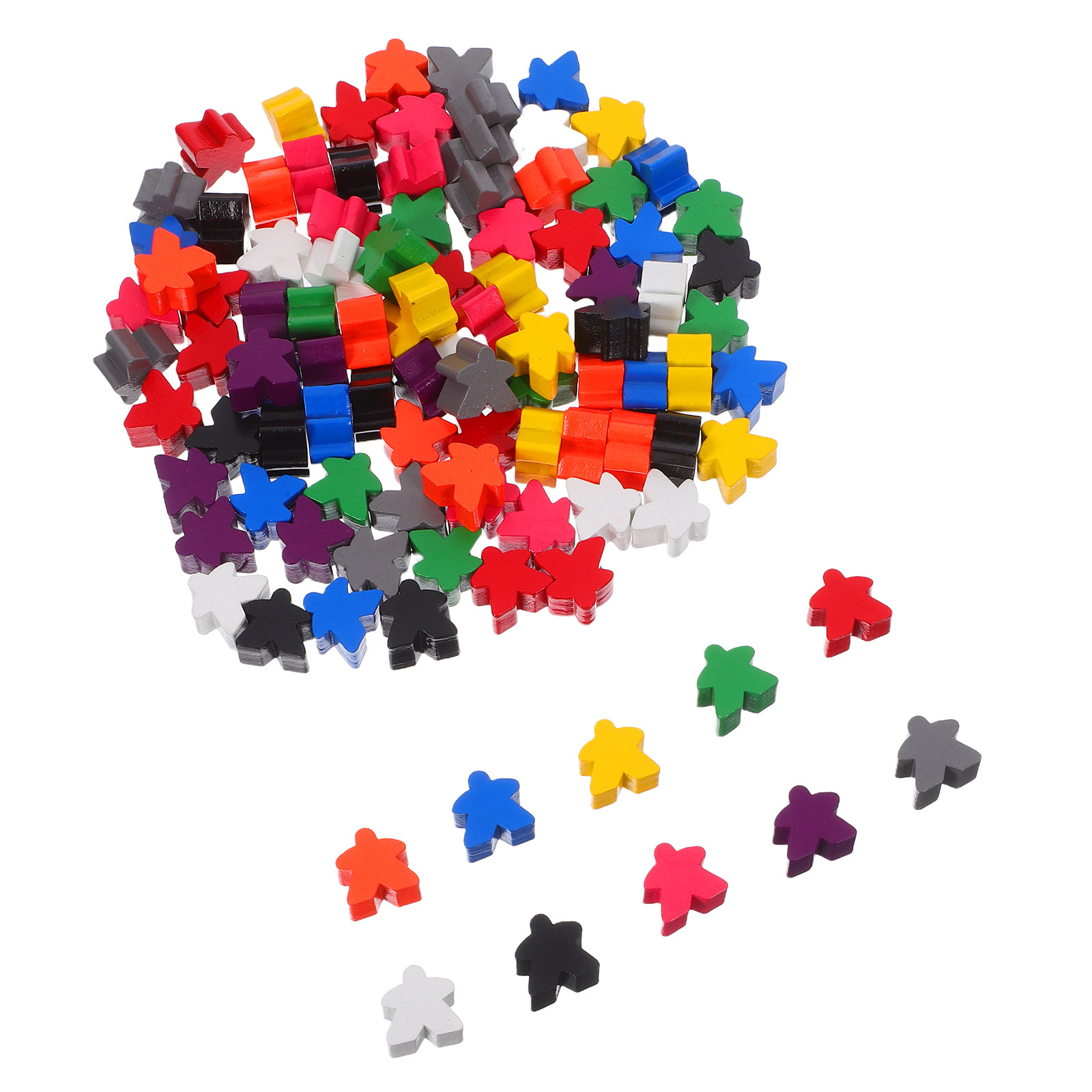 Набор из 100 деревянных фигуро – обзор и цена Meeple Token Set
